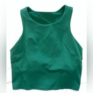 Green Lululemon crop tank top